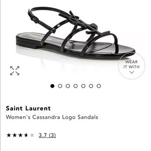 YSL Saint Laurent Cassandra Sandals Black Sz. 40 (9)